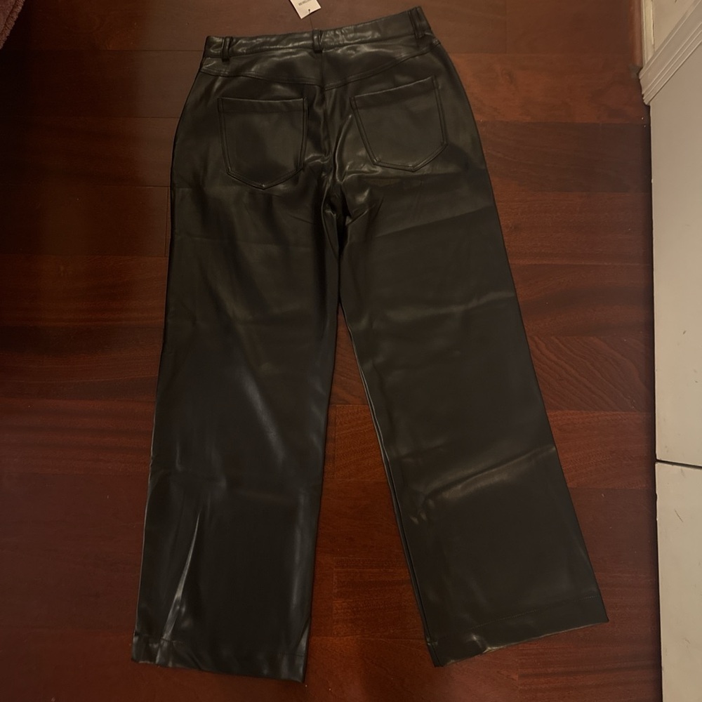 Black Faux Leather Pants ( COTTON:ON)